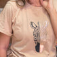 Zebra beige printed basic t-shirt 