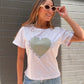 Basic white t-shirt with Amor Amor print 