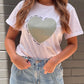 Basic white t-shirt with Amor Amor print 