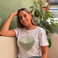 Basic white t-shirt with Amor Amor print 